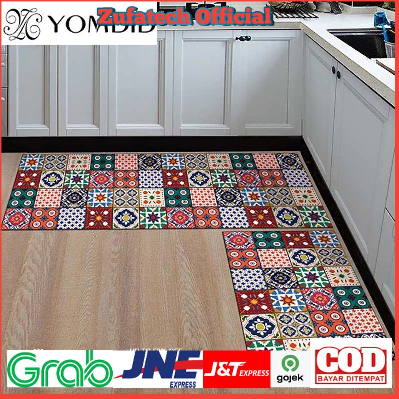 YOMDID Keset Dapur Anti-slip Living Room Kitchen Balcony Rug 40x60cm