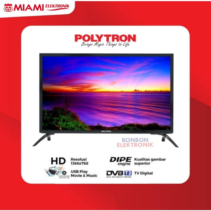 POLYTRON PLD 32V1753 / PLD32V1753 LED TV Digital 32 Inch