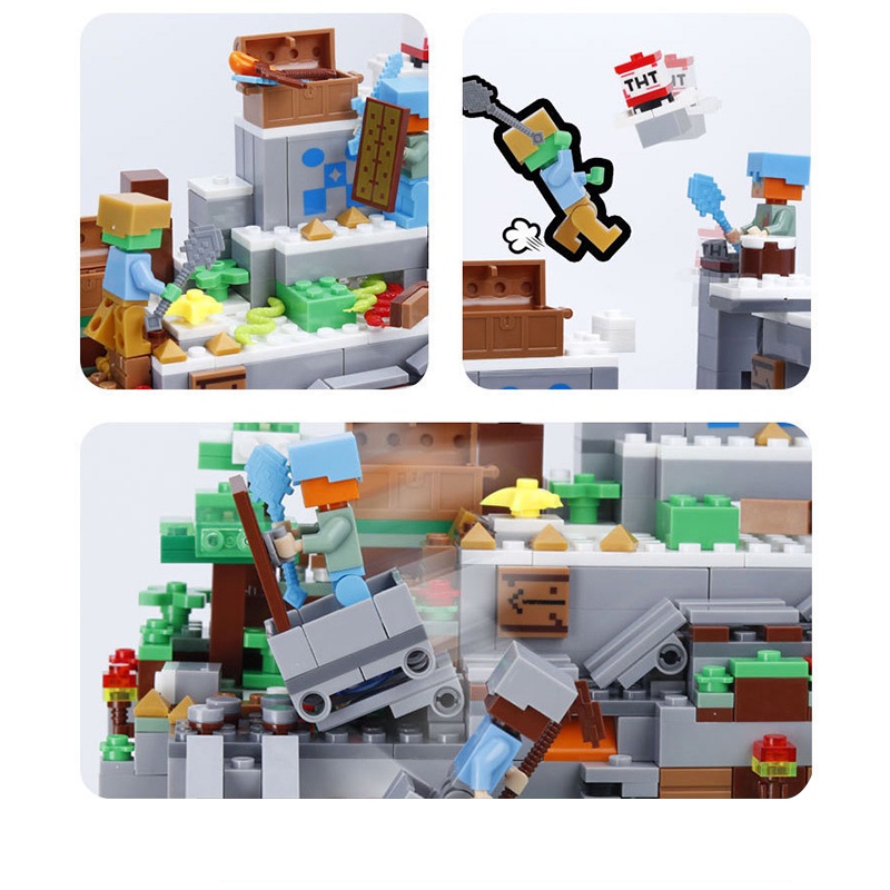 Ready✨Mainan Anak Minicraft My World / Treehouse blocks /World villages Edukasi Block Mainan Anak Laki Laki/Mainan Block Edukasi Mainan Anak Bricks Minecraft Minicraft