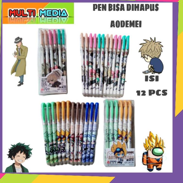 

[CODE AS18] [ ISI 12 ] PEN KARAKTER BISA DIHAPUS ODEMEI / ERASABLE PEN AODEMEI Original %