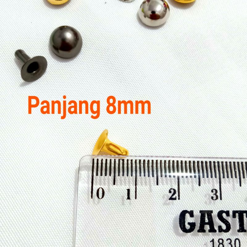 PAKU KELING JAMUR 9MM PAKU CENTANG KANCING TAS DOMPET - Kattelaurents