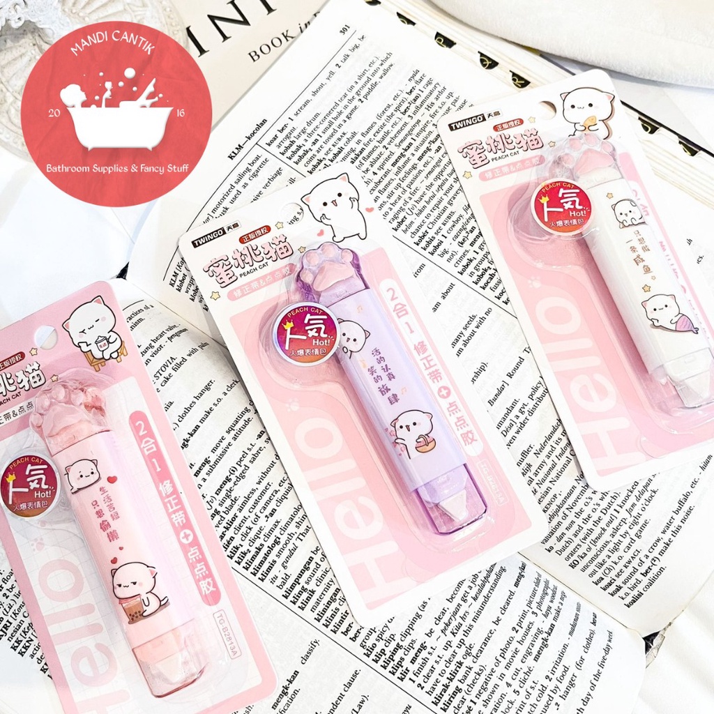 

CORRECTION TAPE CAKAR KUCING TWINGGO 2 IN 1 SET AND GLUE TAPE TG-B2813A
