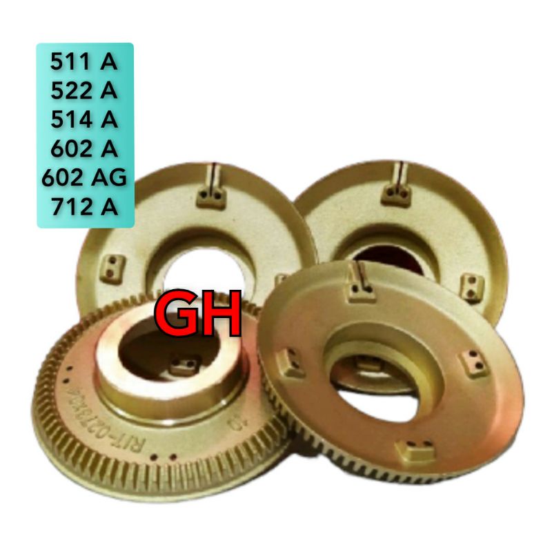 Barner Kuningan Kompor Gas Rinai Besar Original type 511  522  603   712