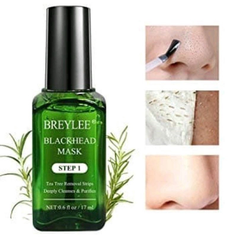 READY! BREYLEE Tea Tree Blackhead Mask (STEP 1) - Pengangkat / Pembersih Komedo , Masker hidung (17ml)