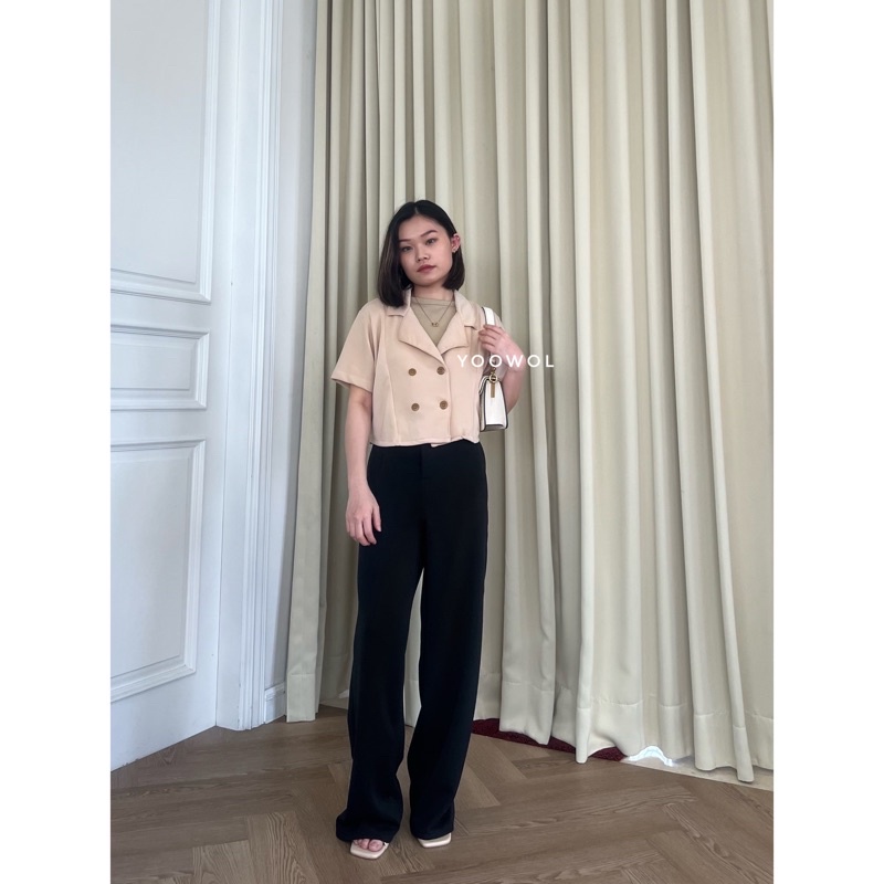 Amara Pants/Celana Basic Highwaist/Kulot Highwaist