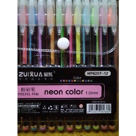 

ハ 12 Pcs Highlighter Neon Color/ Pulpen Gel Warna ⇊