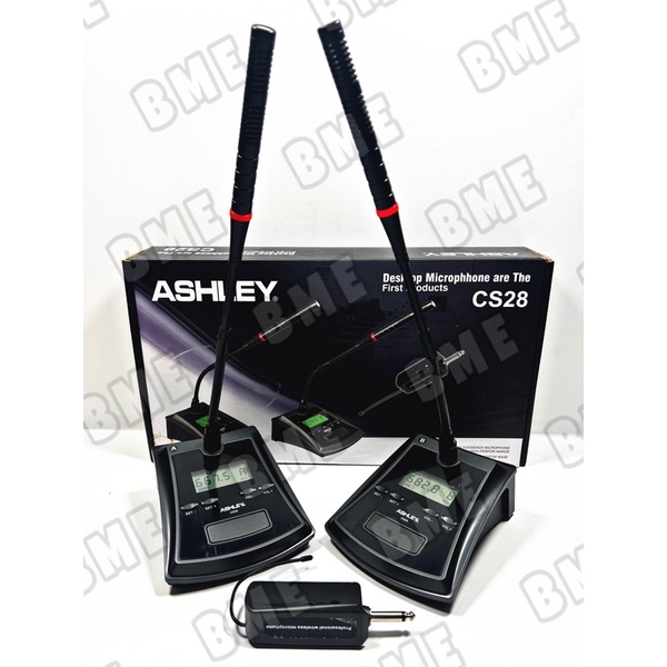 MIC PODIUM MEJA ASHLEY CS28 WIRELESS MICROPHONE CS 28 ORIGINAL