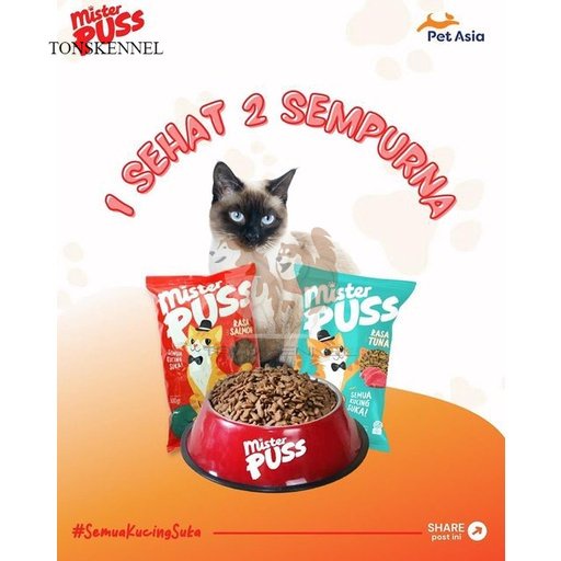 Makanan Kucing Mister Puss Adult Cat Dryfood 500 gr Mr Puss Anakan Dewasa Anak Bolt Catchoize