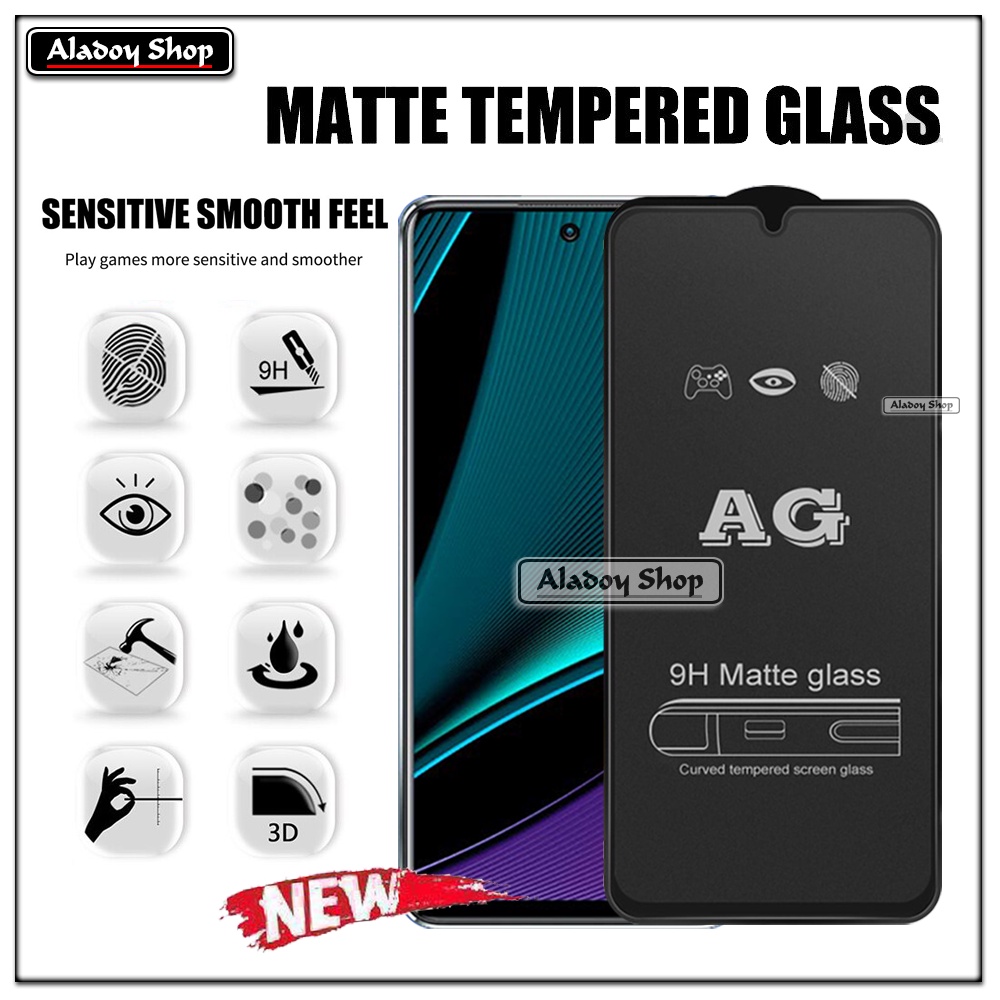 Paket 3IN1 Tempered Glass Layar Matte Anti Glare Infinix Note 11 Pro Free Tempered Glass Camera dan Skin Carbon