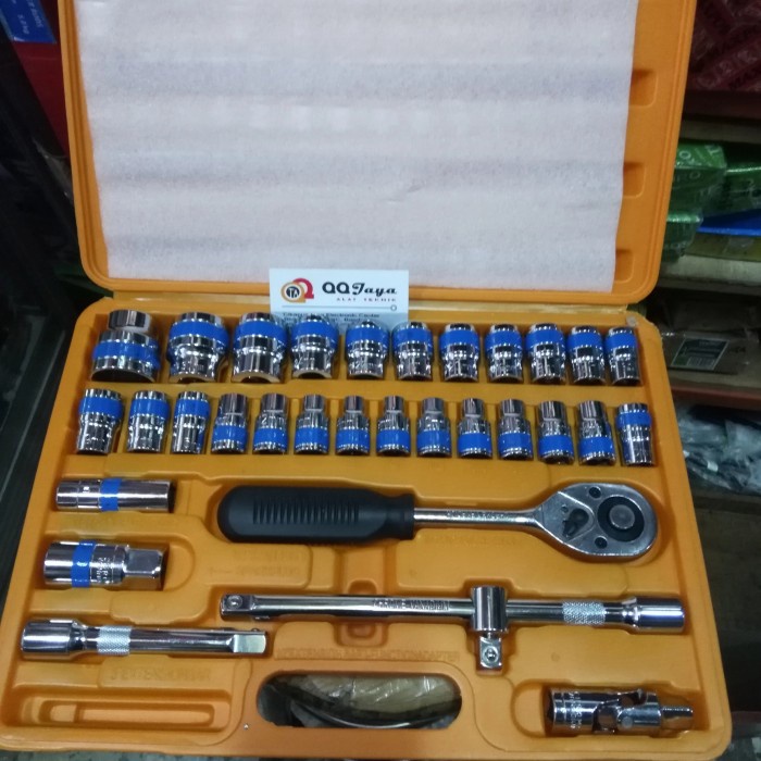 Shock Kunci Sok Set 8-32 Mm Ats - Socket Set 32 Pc