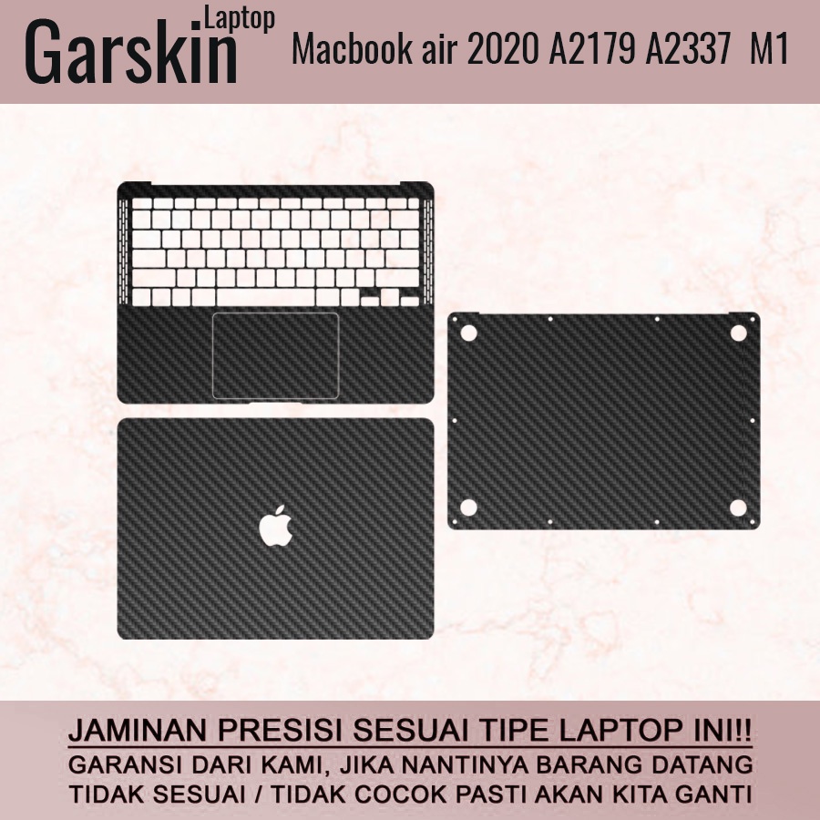 Macbook air 2020 A2179 A2337  M1 Garskin Screen dan Keyboard Protector