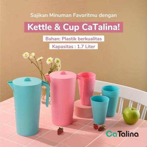 Jual Catalina Teko Set Gelas Plastik Ceret Plastik 17 Ltr 4 Cangkir 300 Ml Shopee Indonesia 5498