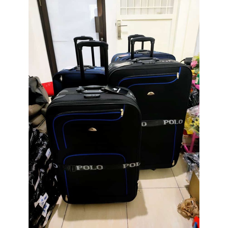 KOPER POLO TWIN KOPER CABIN KAIN TRAVELBAG TROLLY RODA ORIGINAL IMPORT BAGASI BUKAN CABIN