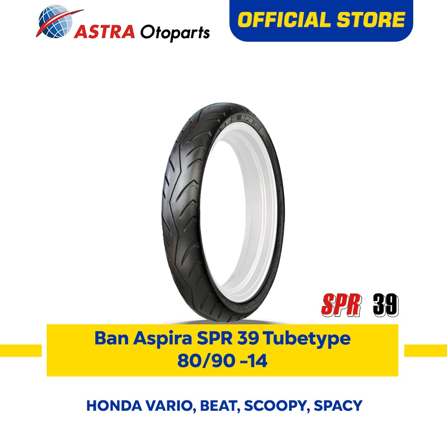 Aspira SPR 39 Tubetype 80/90-14 untuk Ban Motor Honda Vario, Beat, Scoopy, Spacy (12-80/9014-SPR39)