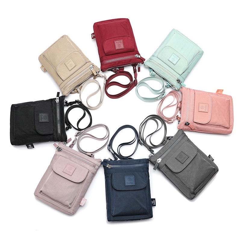 PROMO GUDIKA 5177 - Tas Wanita Selempang Hp Bahu Pinggang Waist Bag Fashion Cewek Perempuan Bahan Nylon Fabric Waterproof Anti Air Original Terbaru Kekinian Import Korea