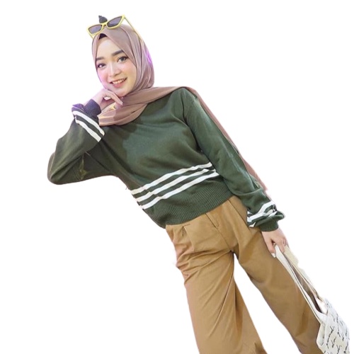 KALILA - JODY SWEATER CROP / Atasan Wanita Rajut Halus