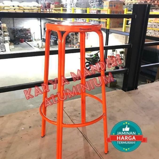 KURSI BULAT // BESI // CAFE // BAR // BINAKARYA TINGGI 50CM -75 Cm