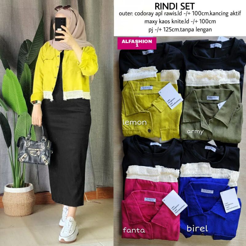 Rindi setelan wanita kekinian/setelan wanita import
