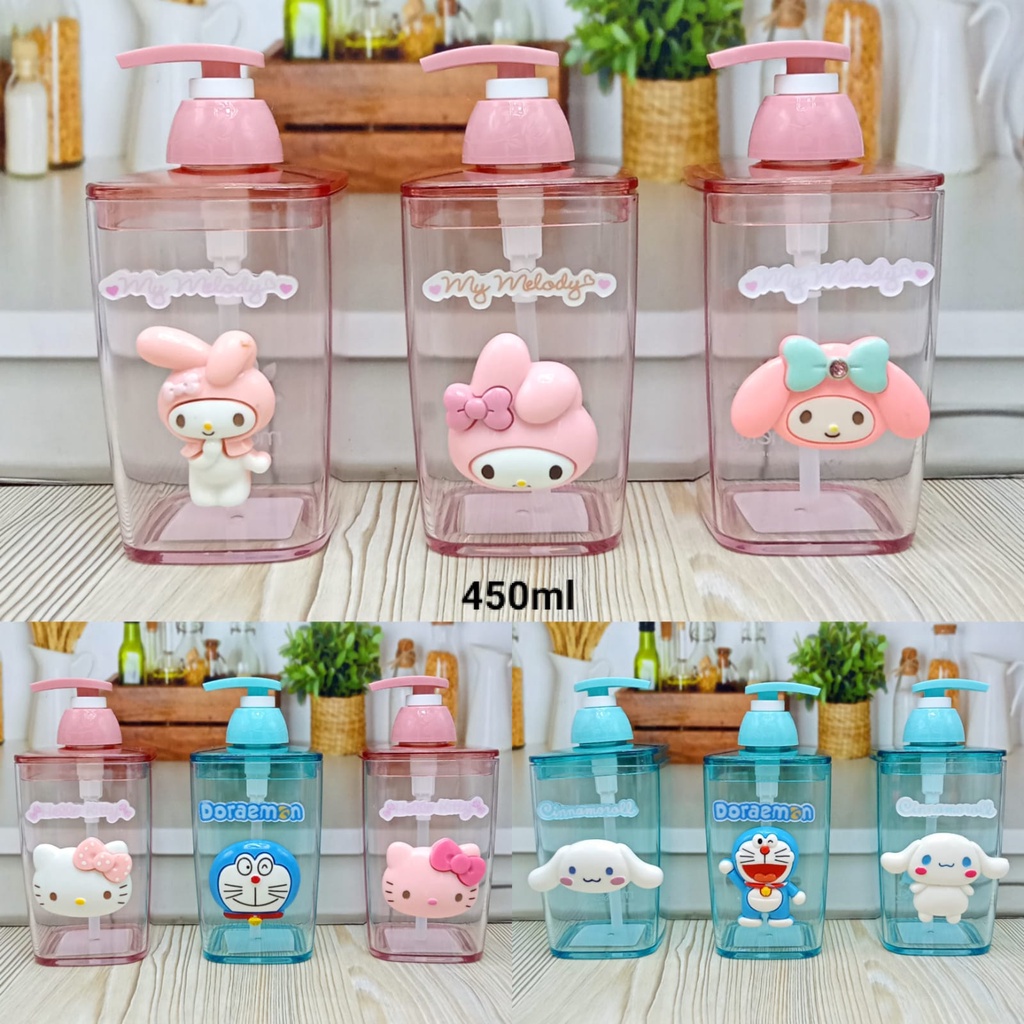 YASMITESTUFF | BOTOL SABUN CAIR AKRILIK | BOTOL SABUN PUMP KARAKTER
