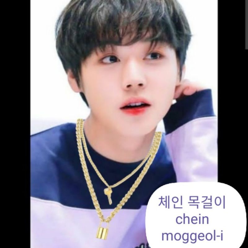 kalung kpop/kalung unisex/kalung rantai/kalung gembok/kalung kunci/kalung rantai besar/kalung cewek 