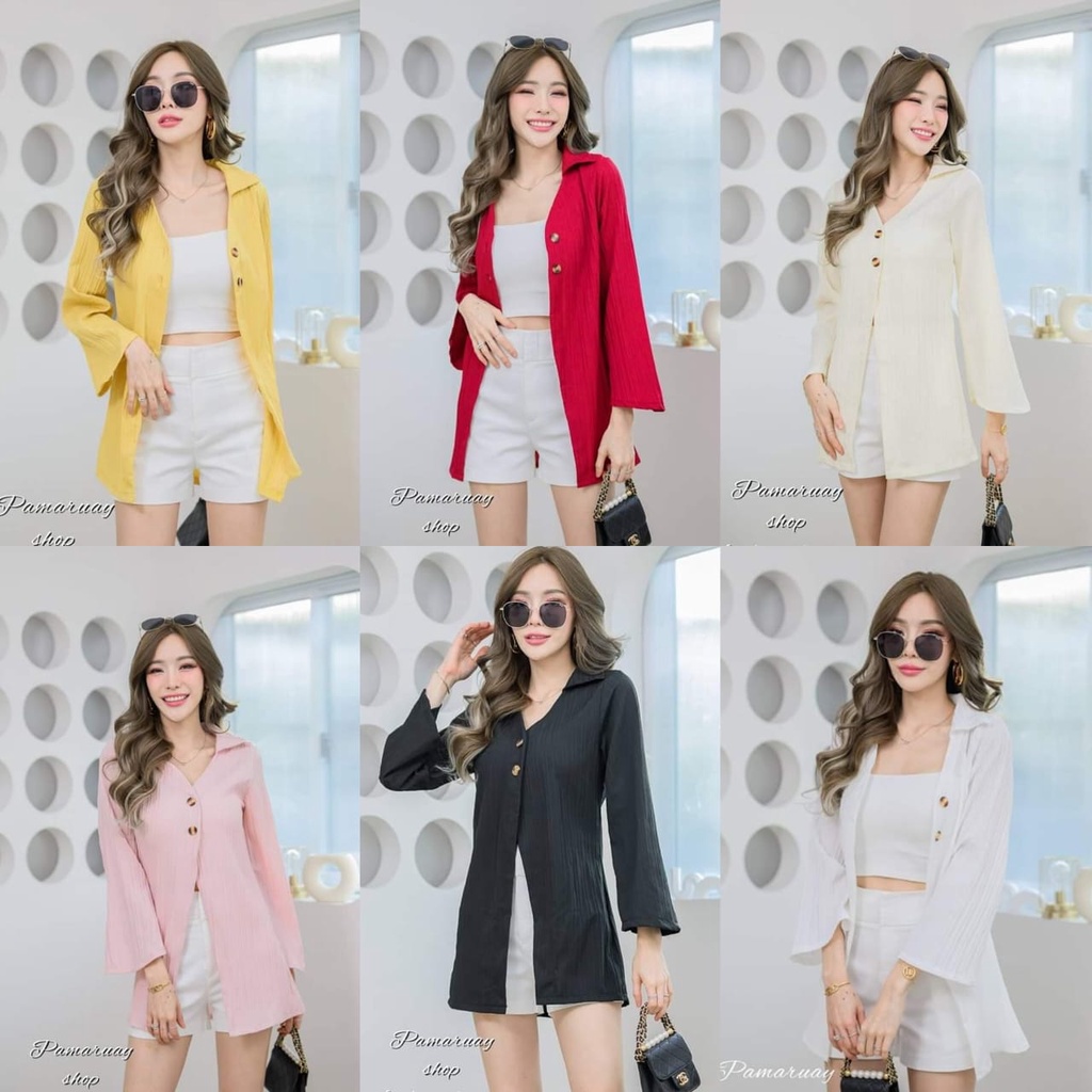 CARDIGAN PAMARUAY MOTIF SUIT FASHION WANITA IMPORT BANGKOK CODE P 09