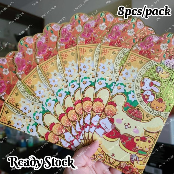 

Ready oke] Ampao Imlek 2022 Sanrio Original isi 8 Pompompurin Flower Gold