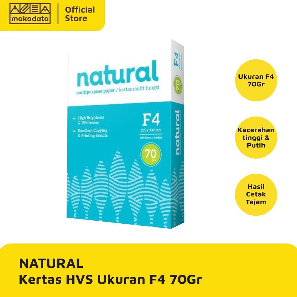 

KERTAS HVS / PRINT / FOTOCOPY NATURAL F4 70 GRAM (1 RIM) MURAH TERLARISS...,,,,,