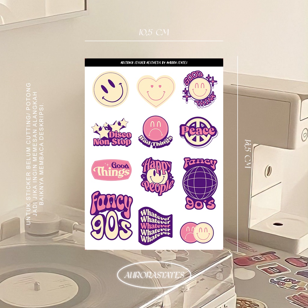 

Abstrack Sticker Aesthetic Packs | Stiker Case Hp | Sticker Journal | Sticker Laptop | Sticker Tumbler