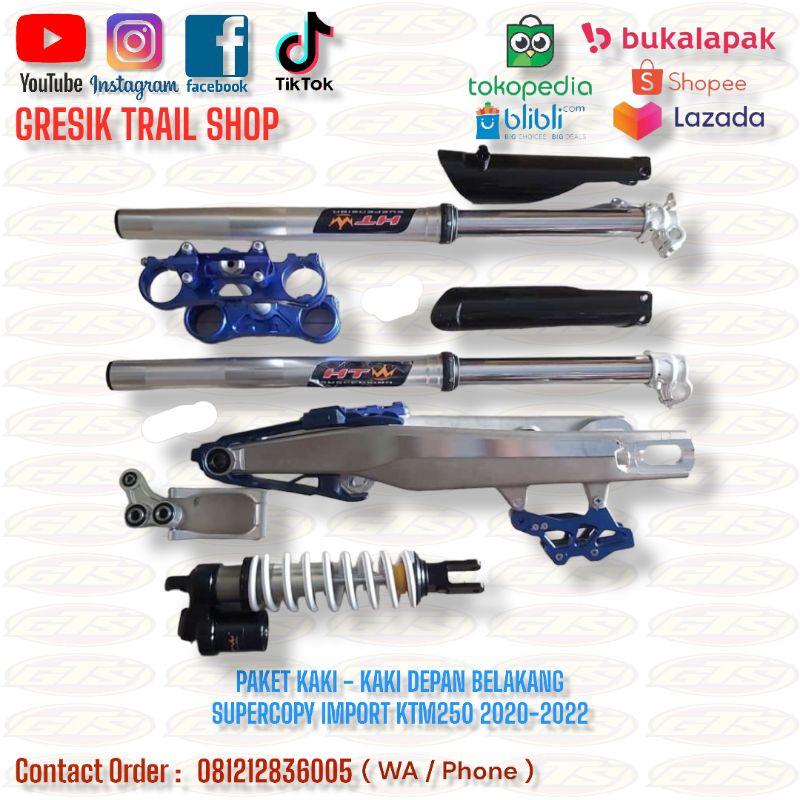 UPSIDE DOWN KTM250 SET SWING ARM KTM250 SET UNITRACK