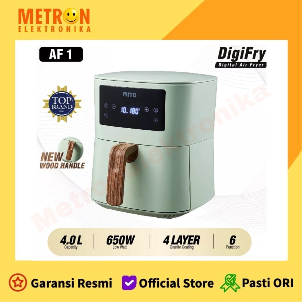 MITO DIGITAL AIR FRYER AF 1 LOW WATT 4 LITER GREEN DIGIFRY / AF1