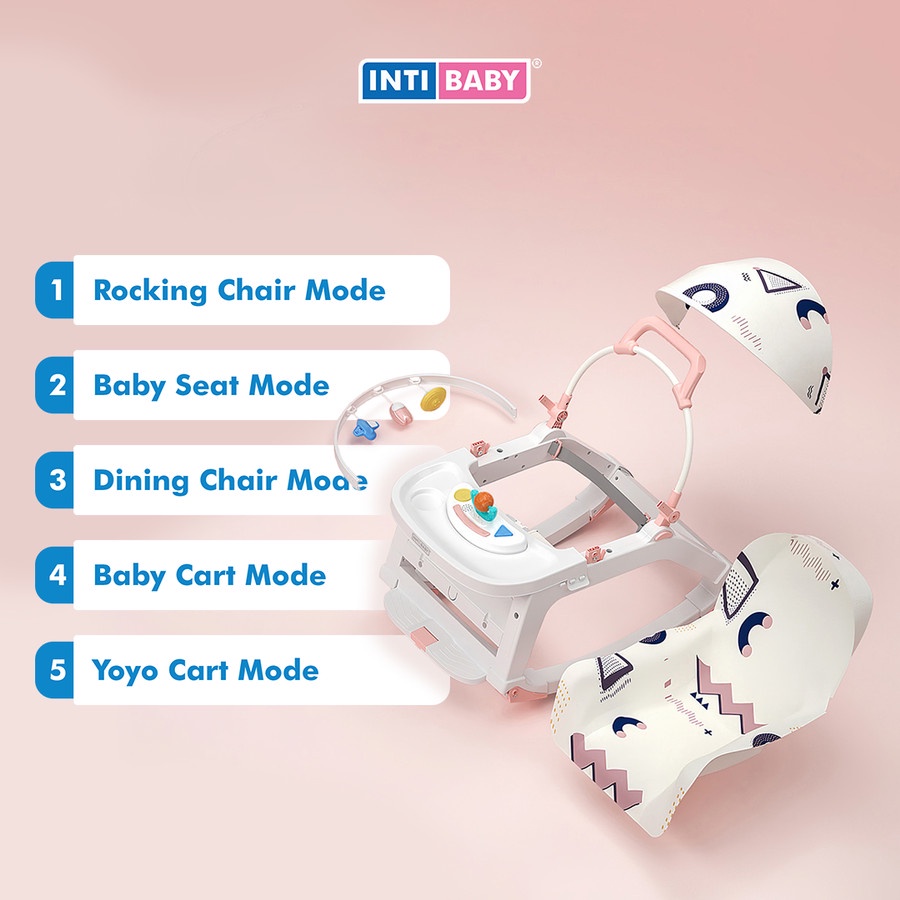 INTIBABY Kids Multifunctional Rocking Chair / Kursi Bayi 5 Mode