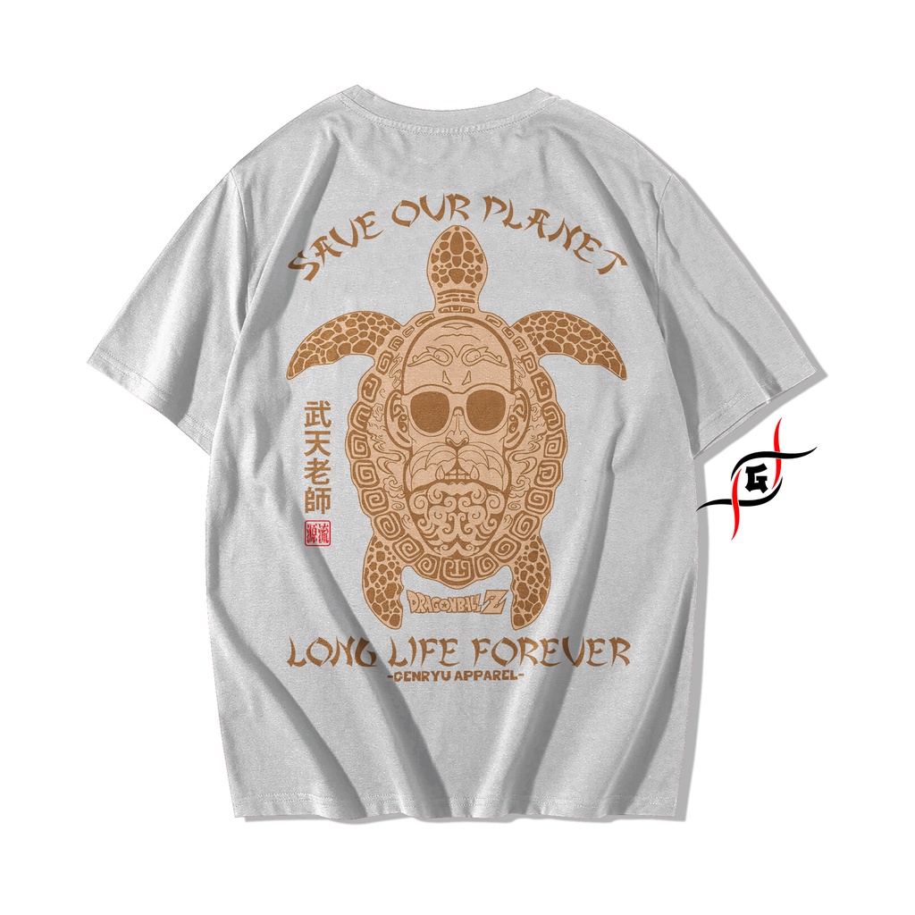 GENRYU Master Roshi "Kakek Kura- Kura" Anime Dragon Ball Super Z GT Baju Kaos T-shirt Cotton Combed 