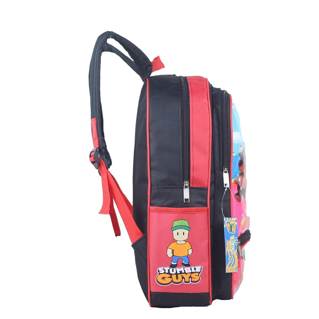 Tas Gendong Gambar Stumble Guys Kartun Game Anak Cowok Ransel Laki-Laki TK SD Keren Bagus