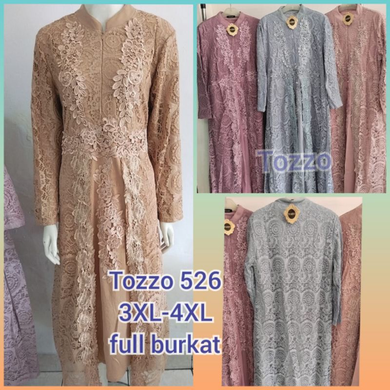 gamis tozzo jumbo full broklat belahan