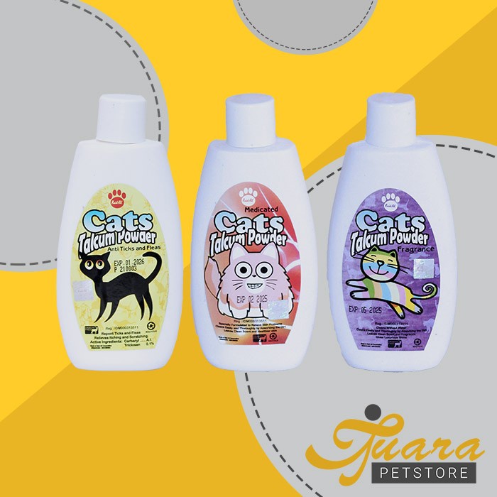 Bedak Kucing All Varian - Cat Powder Medicated / Fragrance / Anti Tick