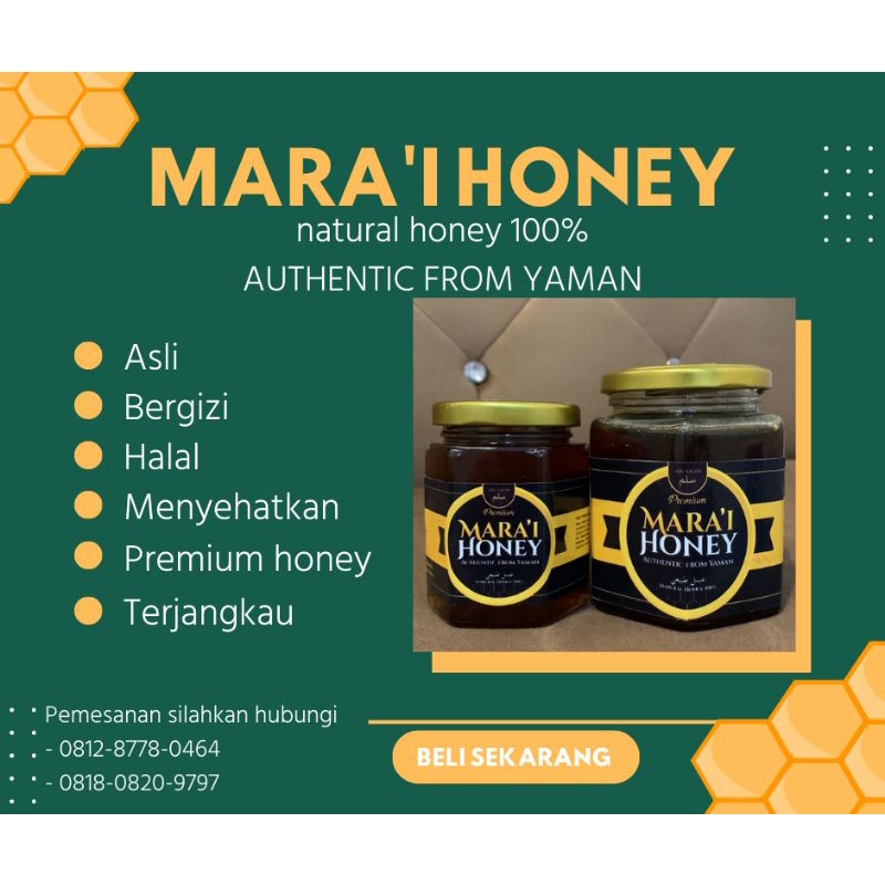 

authentic honey / madu premium MARA'I, SURAH, SIDR