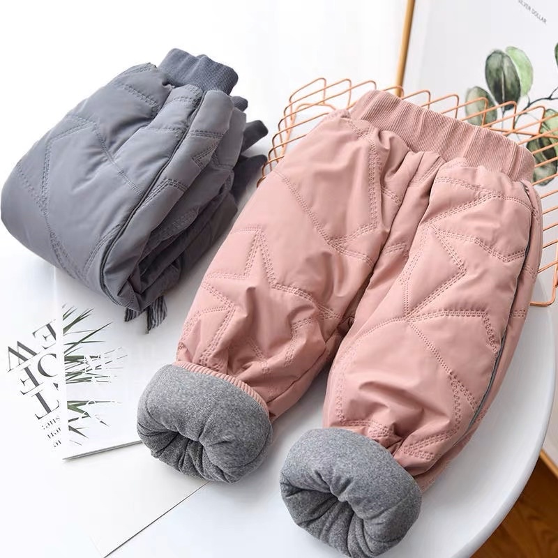 Celana salju anak waterproof down kids snow pant musim dingin import hangat cowok cewek inner thermal panjang