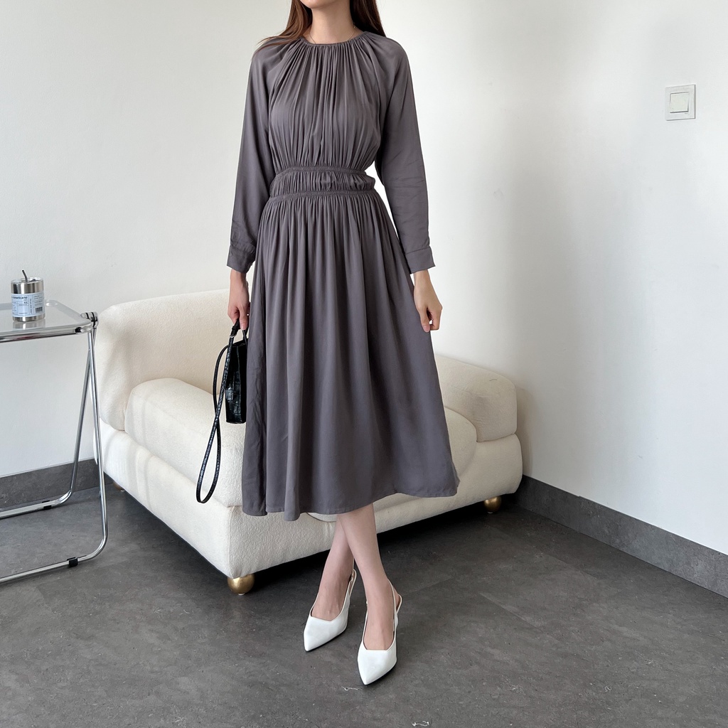 Beige Studio - Luna Dress / Dress Midi Casual Wanita