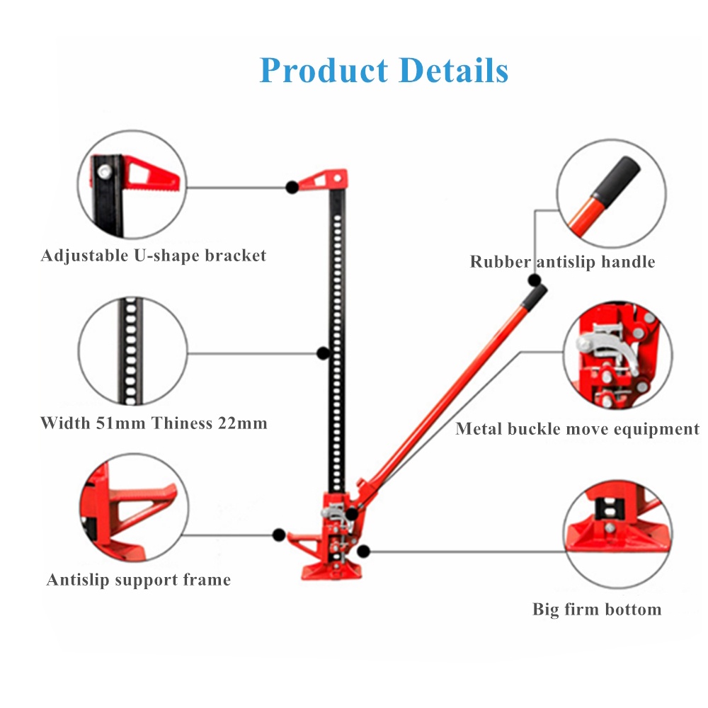 Dongkrak Offroad Car Jack Dongkrak Kereta Xtream Farm Jack 60 Inch 48 Inch 33 Inch 20 Inch  Hi Lift Jack Murah Berkualitas