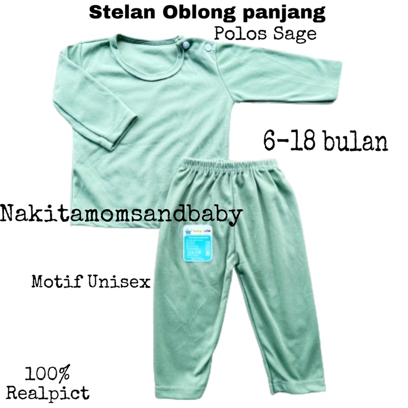 Stelan Oblong bayi panjang  baju celana SNI per 3 stel atau 1 stel SNI promo 9.9