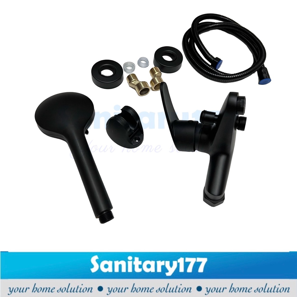 Kran panas dingin HITAM bathtub 801A-keran air shower mandi black matte bakip stenlis stainless mixer hot cold
