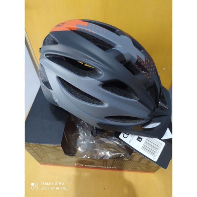 Helm sepeda polygon cliff orange-black size L dan M mtb gravel speda lipat helm polygon