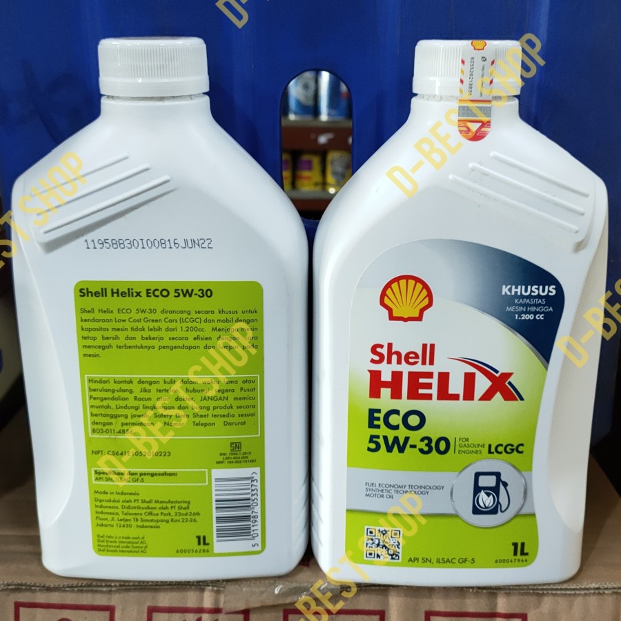 Oli Mesin Shell Helix ECO 5w-30 - 1 liter