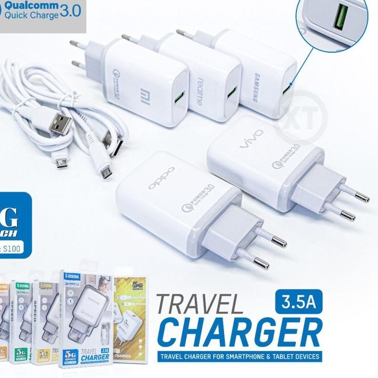 kode0g0Fu Charger 5G 3.5A TC Branded Micro 1 usb Merek S100 S200 Alltipe