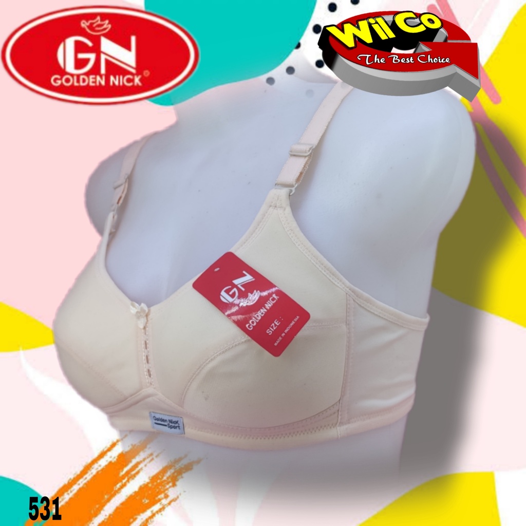 K531 - BRA/BH SPORT WANITA GOLDEN NICK TANPA KAWAT DUA PENGAIT