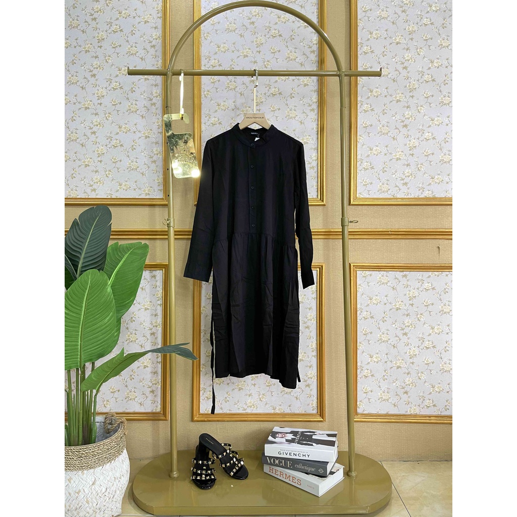 TLL| TUNIK NURAMA MODEL BEBY DOLL WARNA HITAM SIZE M & L