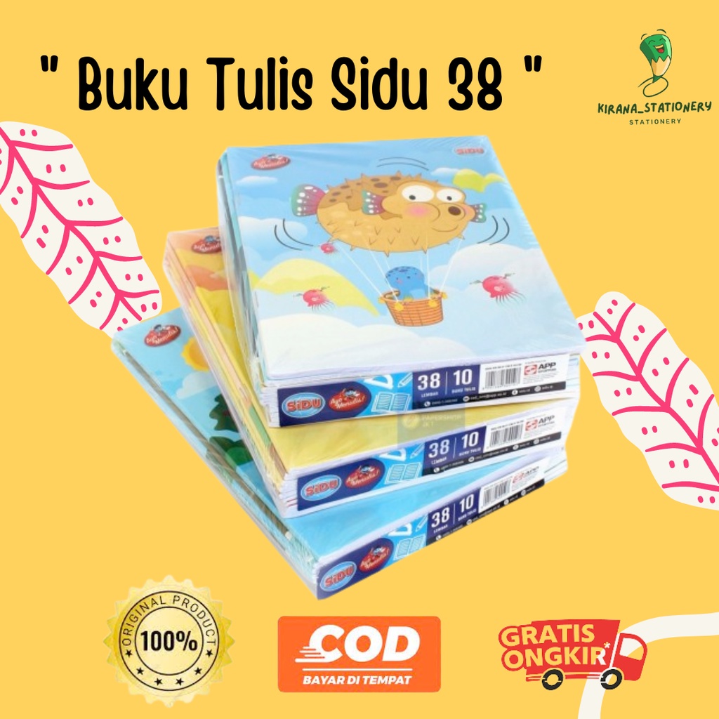 

BUKU TULIS SIDU GARIS 38 LEMBAR 1PCS BUKU TULIS SIDU