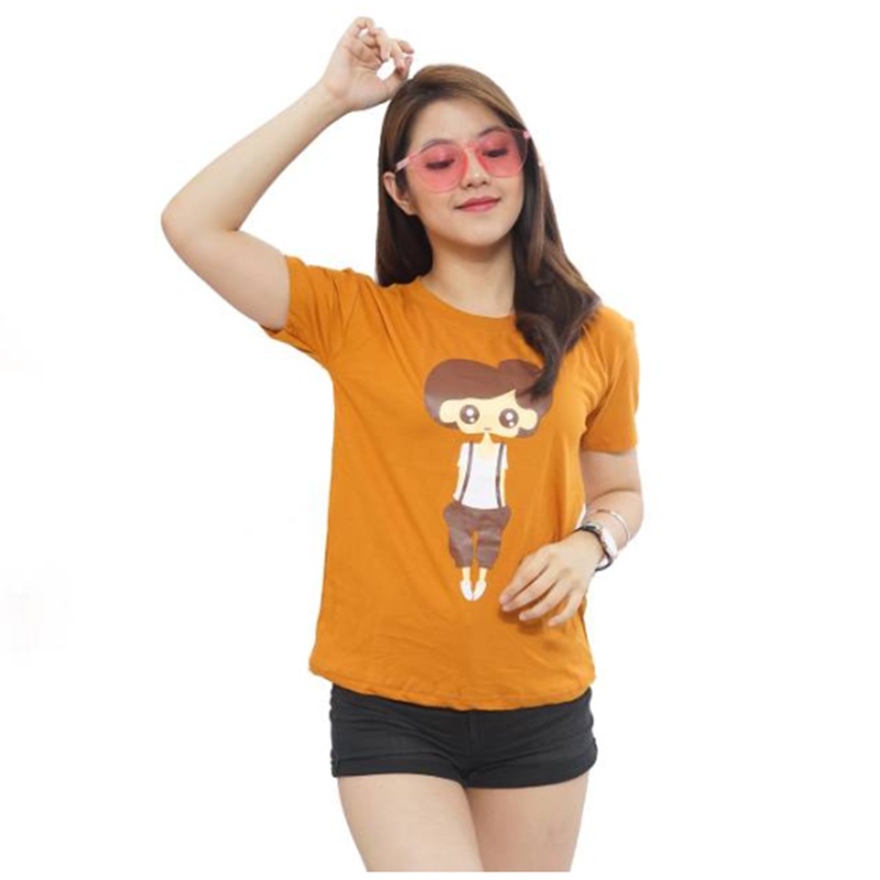 MALVARO-Kaos Wanita Motif BABYDOLL bahan 100% cotton combed / Tshirt Wanita / Pakaian Wanita / Baju Wanita