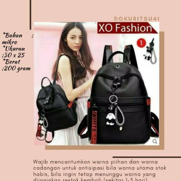 Hot Promo.. TAS RANSEL BACKPACK GENDONG BELAKANG WANITA CEWEK KANVAS IMPORT KOREA MURAH MULTIFUNGSI 