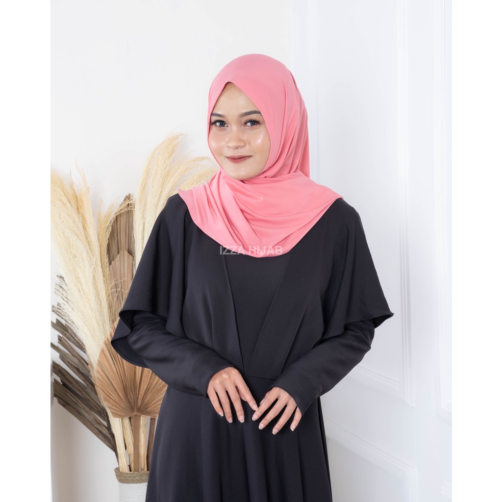 PASHMINA JERSEY OVAL INSTAN ( jahit bawah dagu)